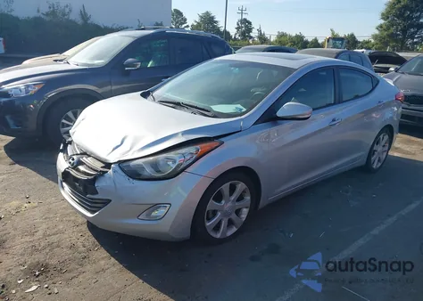 2013 Hyundai Elantra Limited z USA, uszkodzony, nr VIN 5NPDH4AE8DH315858